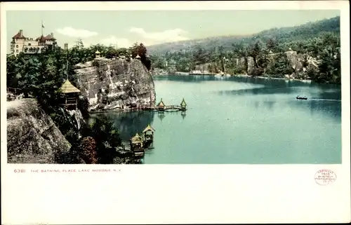 Ak New York USA, Lake Mohonk, der Badeplatz