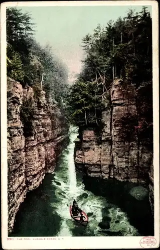 Ak Ausable Chasm New York USA, der Pool