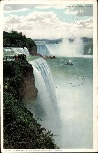 Ak Niagara Falls New York USA, vom Prospect Point