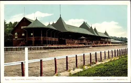 Ak Saratoga New York USA, Rennstrecke