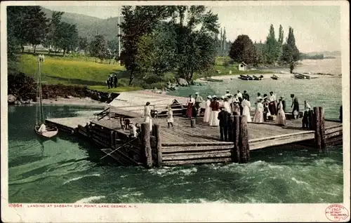 Ak Lake George New York USA, Landung am Sabbath Bay Point
