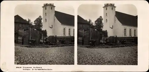 Stereo Foto Kuldiga Goldingen Lettland, Katholische Kirche