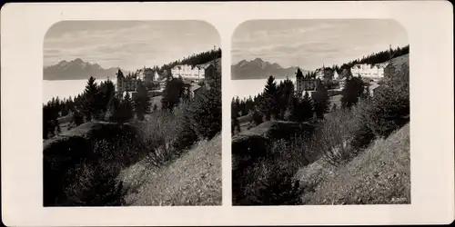 Stereo Foto Rigi Kaltbad Kanton Luzern, Teilansicht mit Pilatus