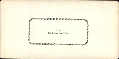 Stereo Foto Rigi Kaltbad Kanton Luzern, Teilansicht mit Pilatus