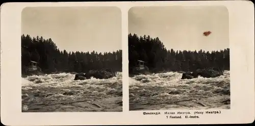 Stereo Foto Finnland, Kl.-Imatra, Flusspartie