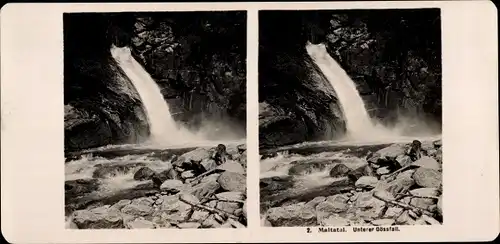 Stereo Foto Malta in Kärnten, Maltatal, Unterer Gössfall