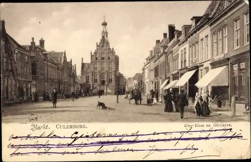 Ak Culemborg Gelderland, Markt