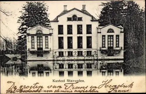 Ak Staverden Gelderland Niederlande, Schloss