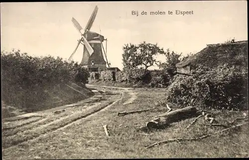 Ak Elspeet Gelderland, Bij de Molen, Windmühle