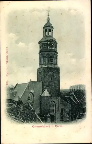 Ak Buren Gelderland Niederlande, Stadtturm