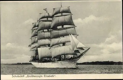 Ak Deutsches Schulschiff, SMS Großherzogin Elisabeth, Kaiserliche Marine