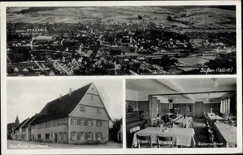 Ak Süßen an der Fils, Gasthaus zur Krone, Innenansicht, Totalansicht