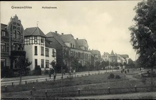 Ak Grevesmühlen im Kreis Nordwestmecklenburg, Blick in die Moltkestraße