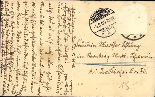 Ak Gussew Gumbinnen Ostpreußen, Bahnhofstraße