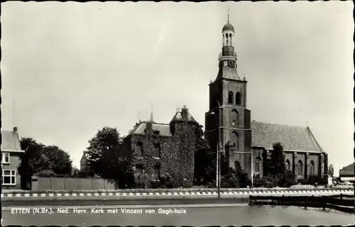 Ak Etten Leur Nordbrabant, Ned. Herv. Kerk, Vicent van Gogh-huis