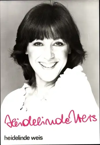 Ak Schauspielerin Heidelinde Weis, Portrait, Autogramm