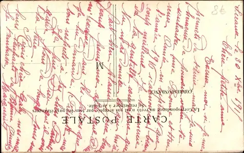 Ak Mädchen  mit Rosen in einem Korb