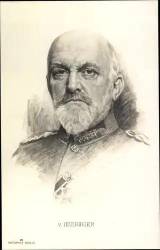 Ak Generaloberst Josias von Heeringen, Portrait