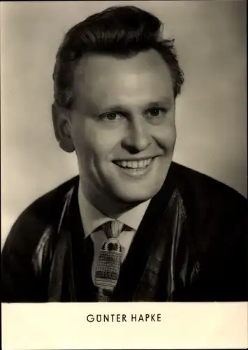 Ak Sänger Günter Hapke, Portrait