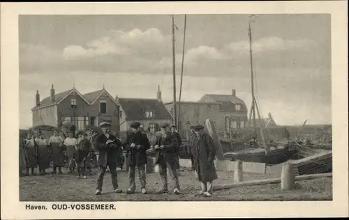 Ak Oud Vossemeer Zeeland Niederlande, Hafenpartie