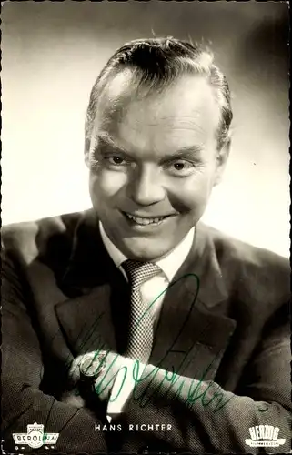 Ak Schauspieler Hans Richter, Portrait, Autogramm