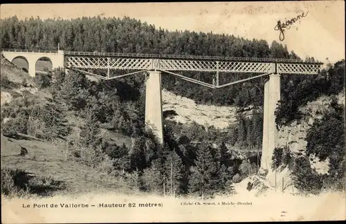 Ak Vallorbe Kanton Waadt, Brücke