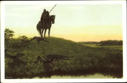 Künstler Ak Hvens, Le Peuple Belge, Arnould de Carinthie a Louvain