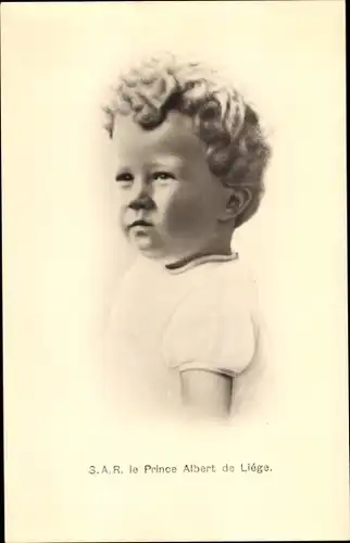 Ak Prinz Albert von Liege, Portrait