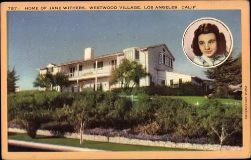 Ak Westwood Los Angeles Kalifornien USA, Home of Jane Withers, Schauspielerin