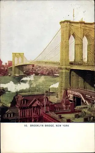 Ak New York City USA, Brooklyn Bridge