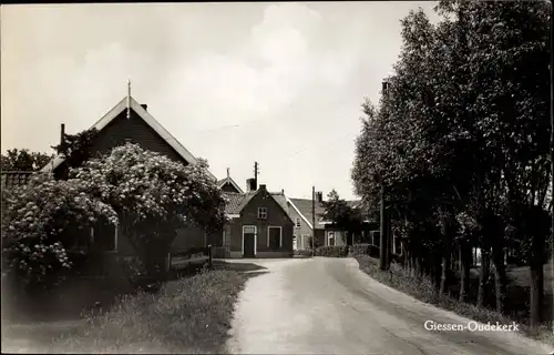 Ak Giessen Oudekerk Südholland Niederlande, Straßenpartie