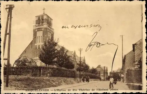 Ak Erquelinnes Wallonien Hennegau, L'eglise de Ste Therese de l'Enfant Jesus