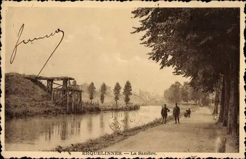 Ak Erquelinnes Wallonien Hennegau, La Sambre