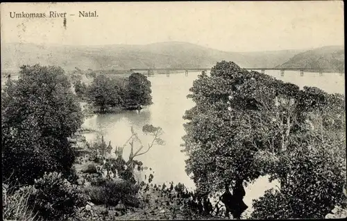 Ak Natal Südafrika, Umkomaas River, Brücke