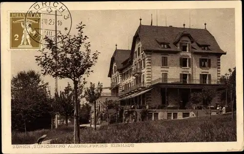 Ak Zürich Stadt Schweiz, Zürichberg, Alkoholfreies Kurhaus