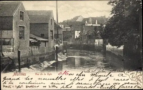 Ak Mechelen Malines Flandern Antwerpen, Vue de la Dyle