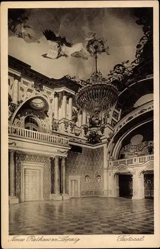 Ak Leipzig in Sachsen, Neues Rathaus, Festsaal
