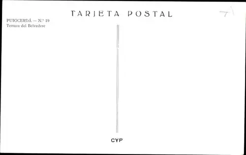 Ak Puigcerdà Katalonien, Belvedere-Terrasse