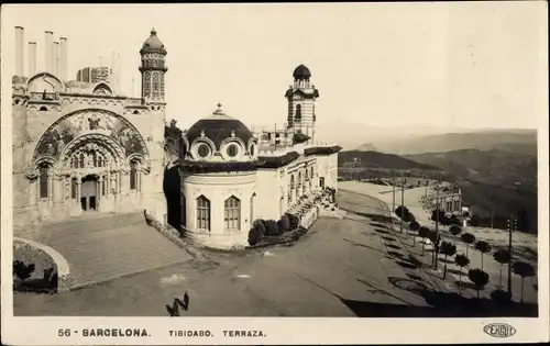 Ak Barcelona Katalonien Spanien, Tibidabo, Terrasse