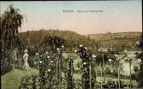 Ak Döbeln in Sachsen, Bürgergarten