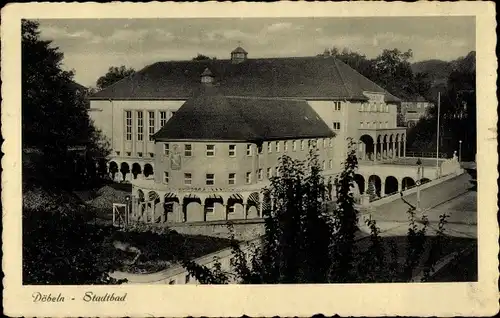 Ak Döbeln in Sachsen, Stadtbad, Sonnenuhr