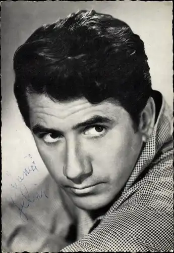 Ak Schauspieler Daniel Gélin, Portrait, UfA, Paramount, Autogramm