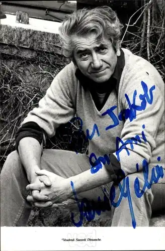 Ak Schauspieler Daniel Gélin, Portrait, Autogramm