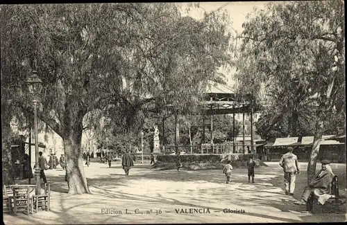 Ak Valencia Stadt Spanien, Glorieta