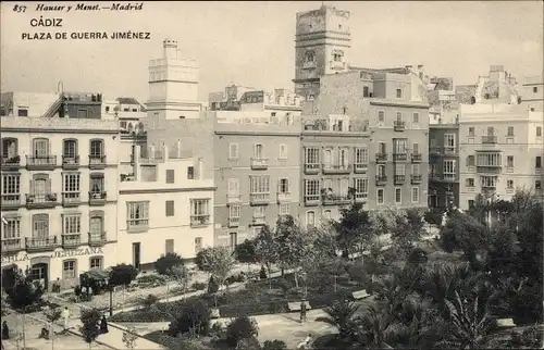 Ak Cadiz Andalusien, Plaza de Guerra Jimenez