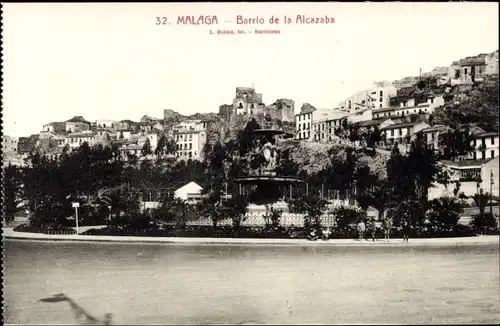 Ak Malaga Andalusien Spanien, Barrio de la Alcazaba