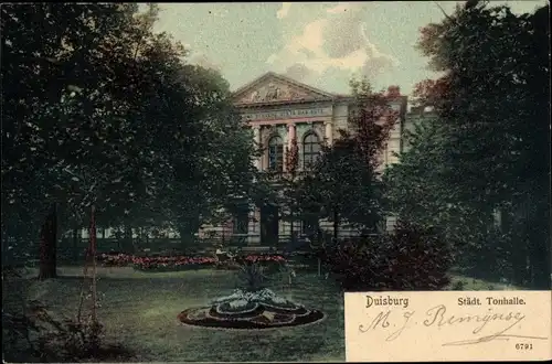Ak Duisburg im Ruhrgebiet, Städtische Tonhalle
