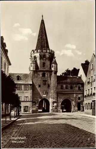 Ak Ingolstadt an der Donau Oberbayern, Kreuztor