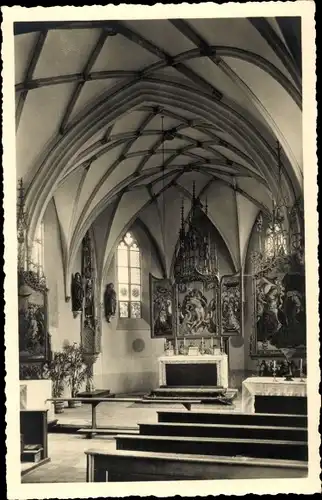 Ak Obermenzing München, Schloss Blutenburg, Kirche, Altar