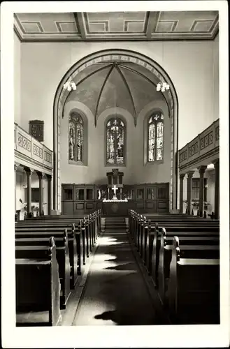 Ak Sankt Goarshausen am Rhein, evangelische Kirche, Inneres, Altar